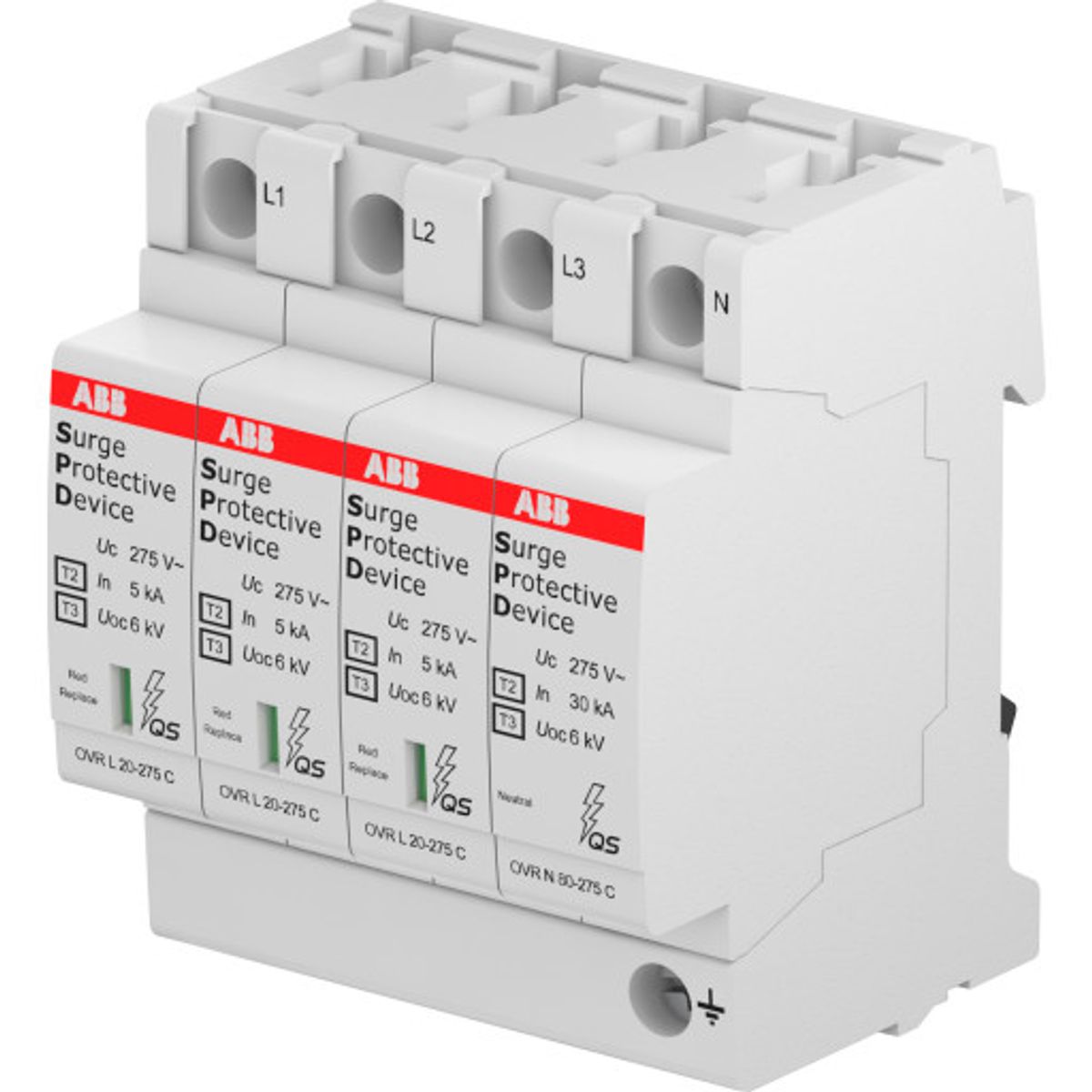 ABB transientbeskyttelse type 2 3P+N til 40kA