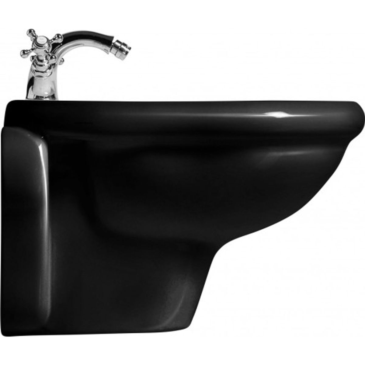 Lavabo Retro bidet, væghængt, blank sort