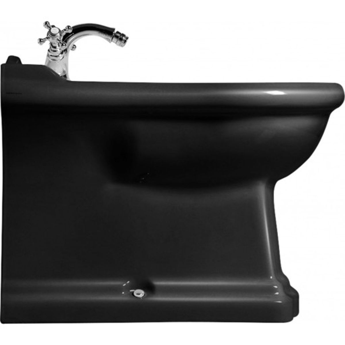 Lavabo Retro bidet, gulvstående, blank sort