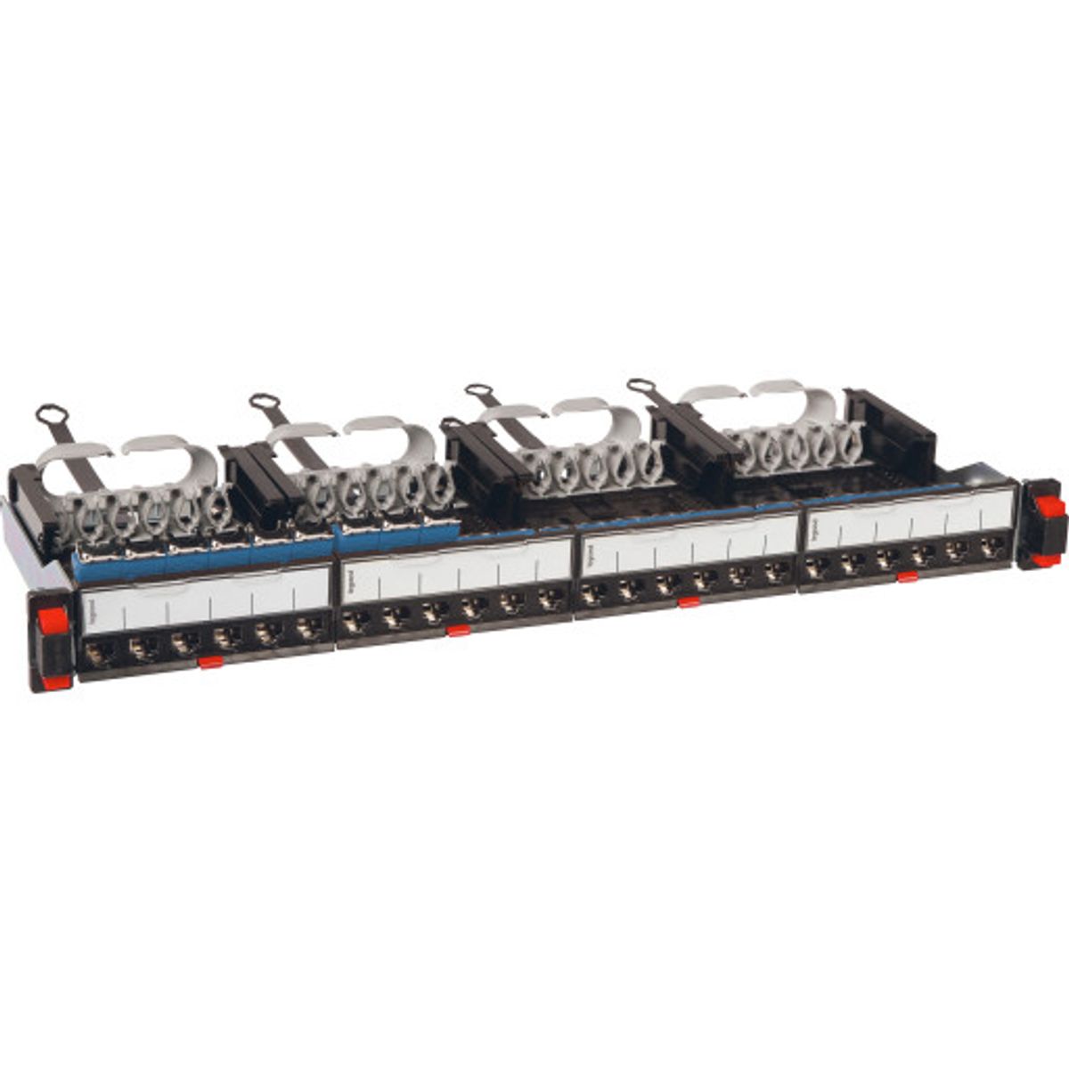 LCS Patchpanel med 24 x Legrand Kat.6 UTP konnektor