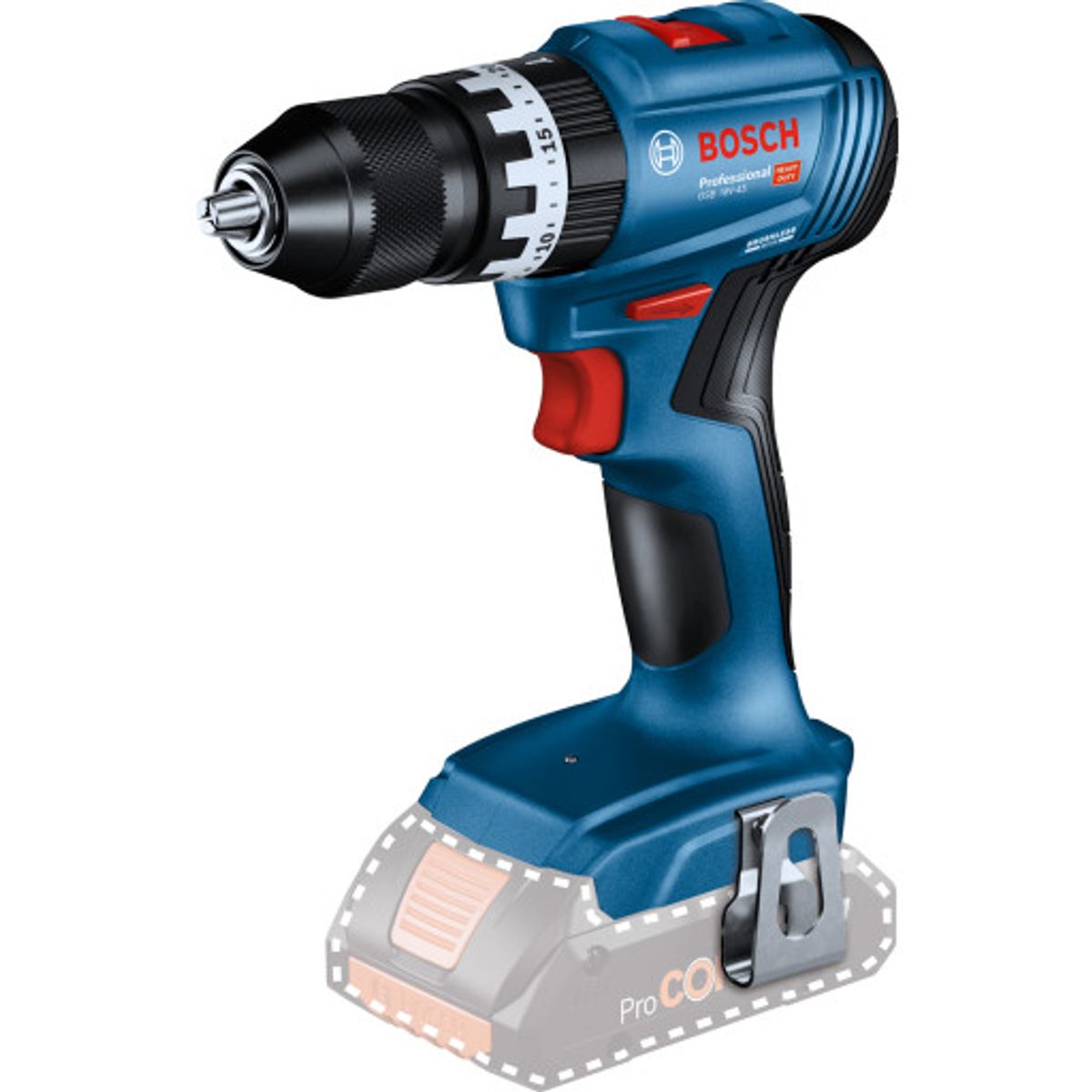 Bosch GSB18V-45 Professional slagboremaskine u. batteri