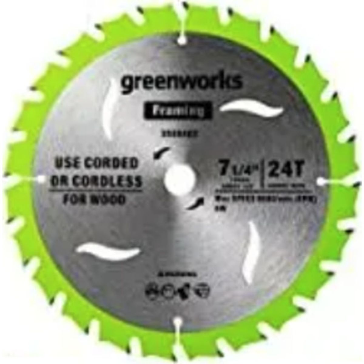 Greenworks klinge til rundsav - Ø184/20 - 24tands