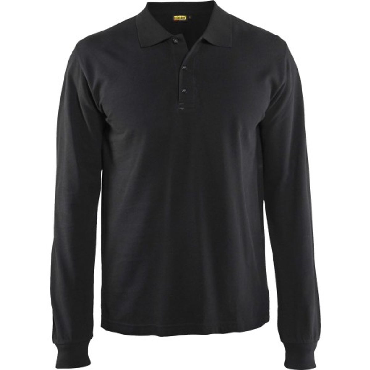 POLOSHIRT LANG ÆRME SORT 4XL