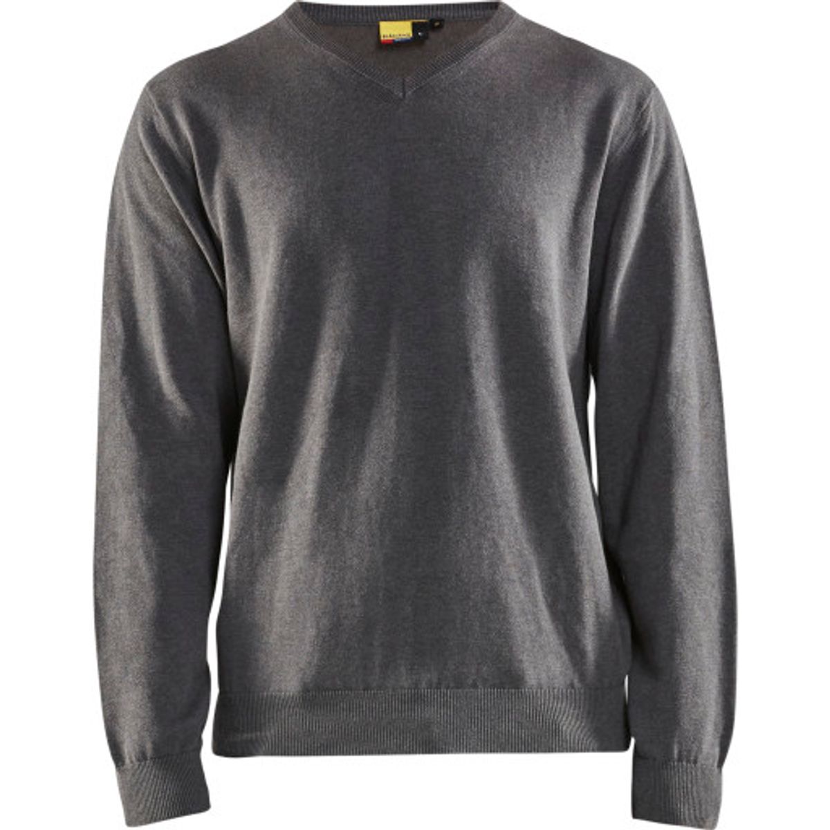 Strikket Pullover Sortmeleret