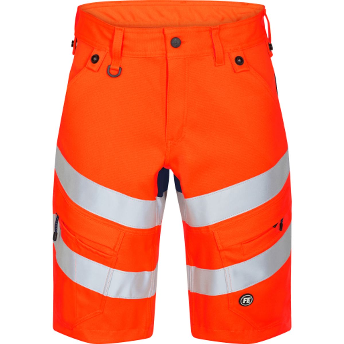 FE Engel Shorts 6546, stretch, High-Vis kl.1, orange/blå, str. 100