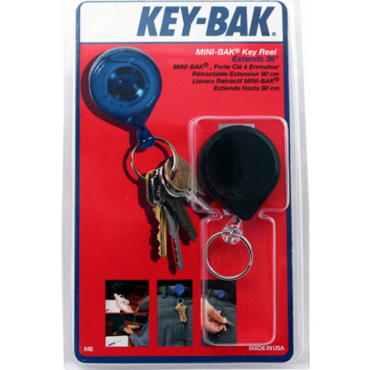 KEY-BAK nøglering Mini-Bak SOR