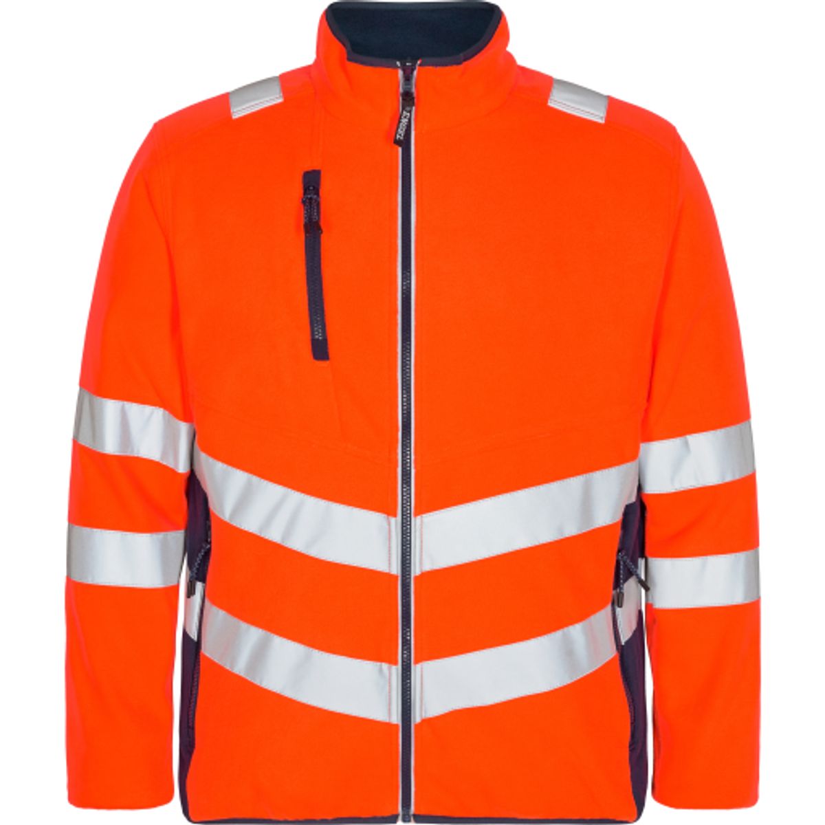 Engel Safety fleecejakke 1192 High-Vis orange/blå kl.2 str. L