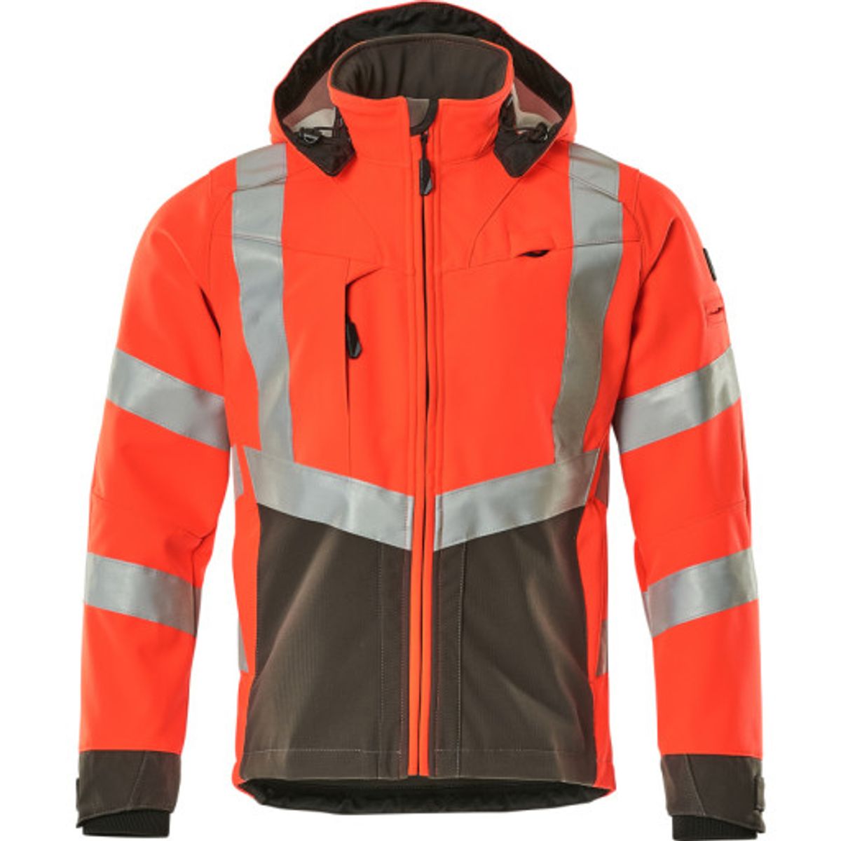 Softshell jakke,XL,hi-vis rød/