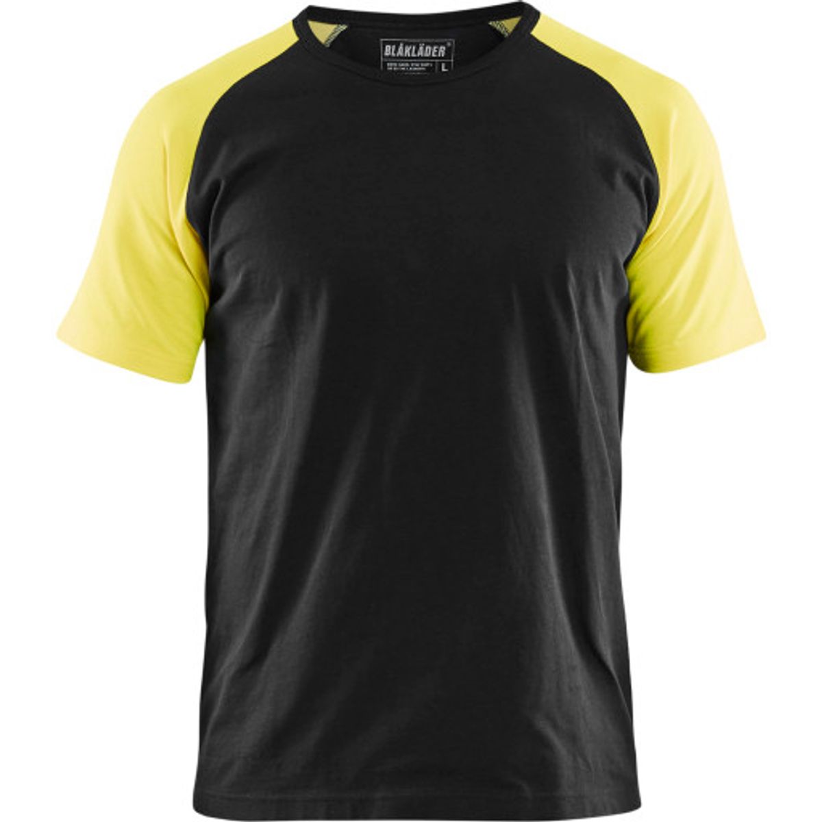 T-shirt Sort/High Vis Gul L