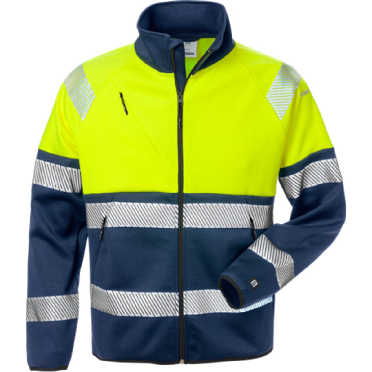 Kansas Jakke 129509, high-vis gul/marine str. 3XL