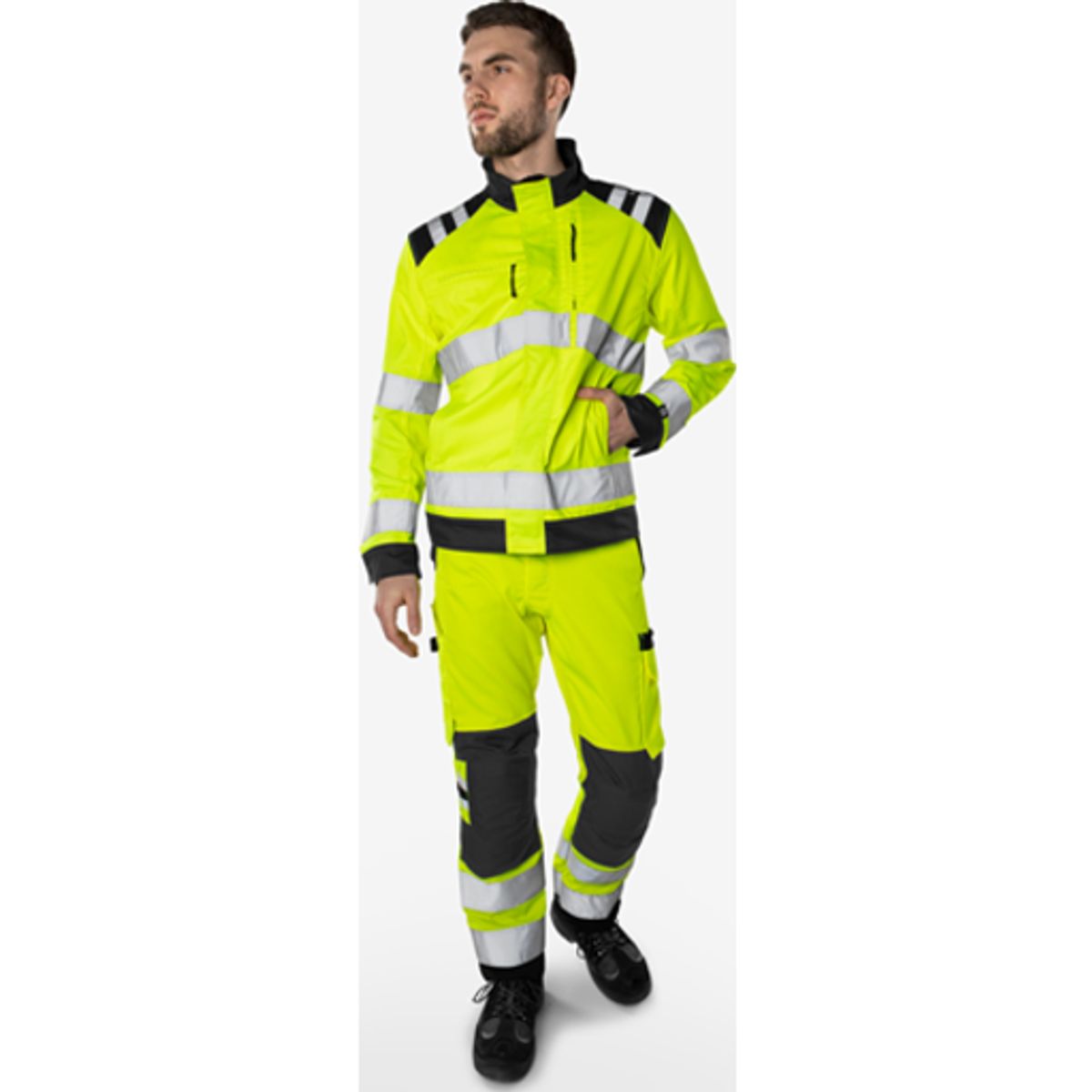 Bukser kl.2 HiVis Green C66