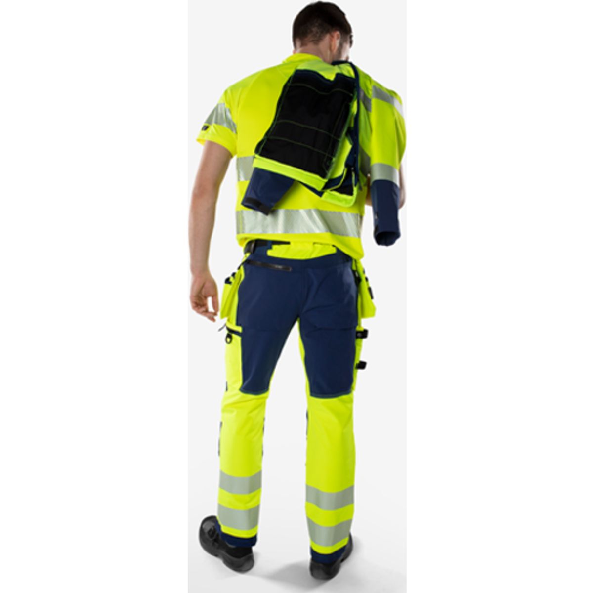 Kansas arbejdsbukser 134188, high-vis gul/marine str. C50