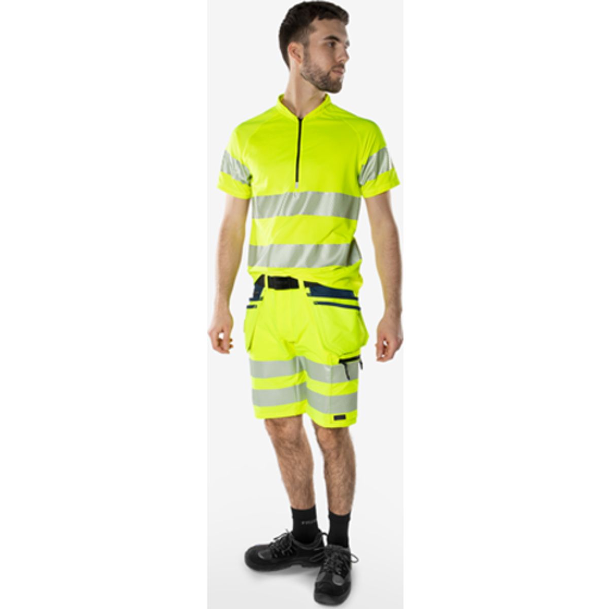 Kansas stretch shorts 134191, high-vis gul/sort str. C58