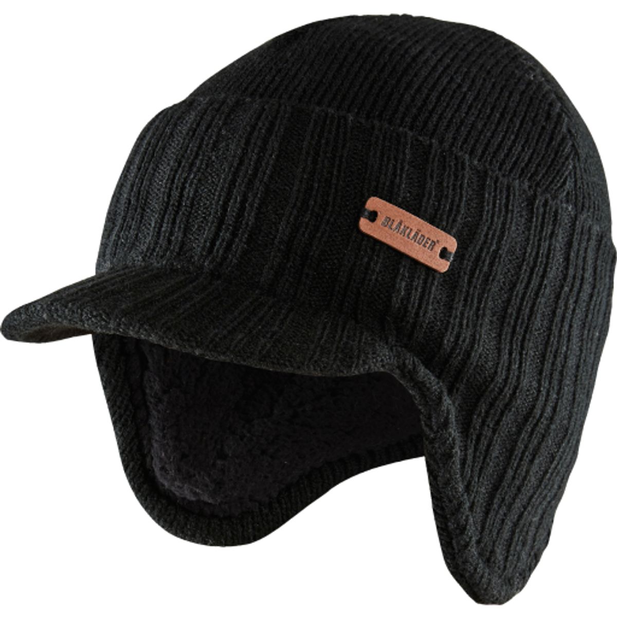 VINTER CAP SORT L/XL MED ØREKLAPPER