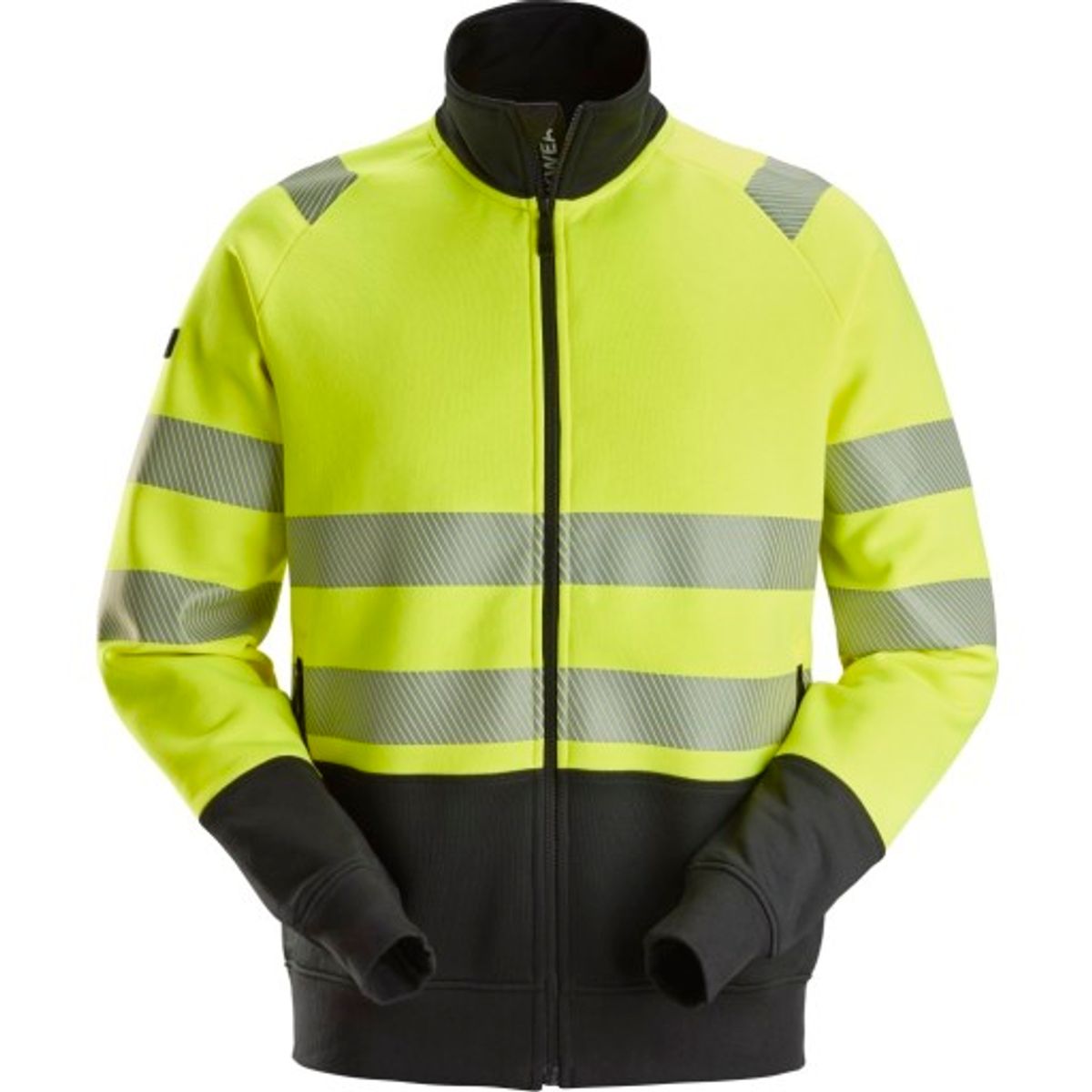 Snickers High-Vis sweatjakke 2835, gul/sort, kl. 2, str. L