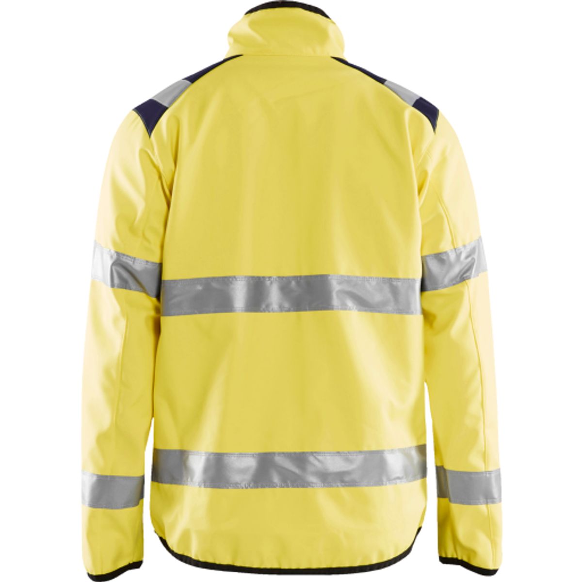 HIGH VIS LIGHT SOFTSHELL JAKKE GUL/MARINEBLÅ XL