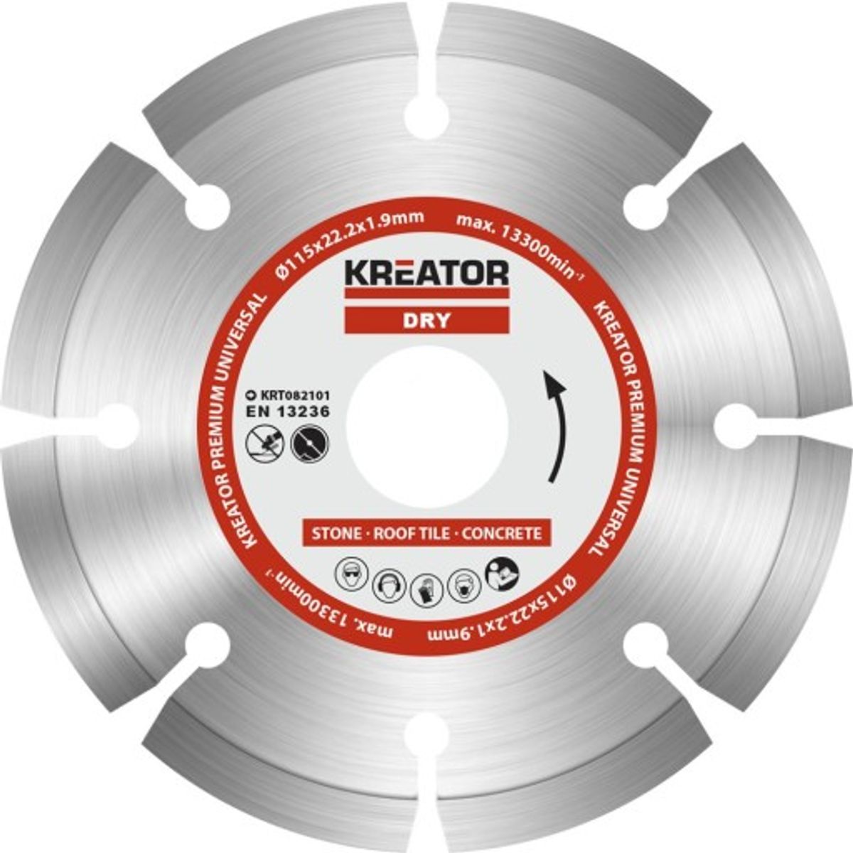 Kreator Premium 5 diamantklinge til tørskæring - Ø115mm