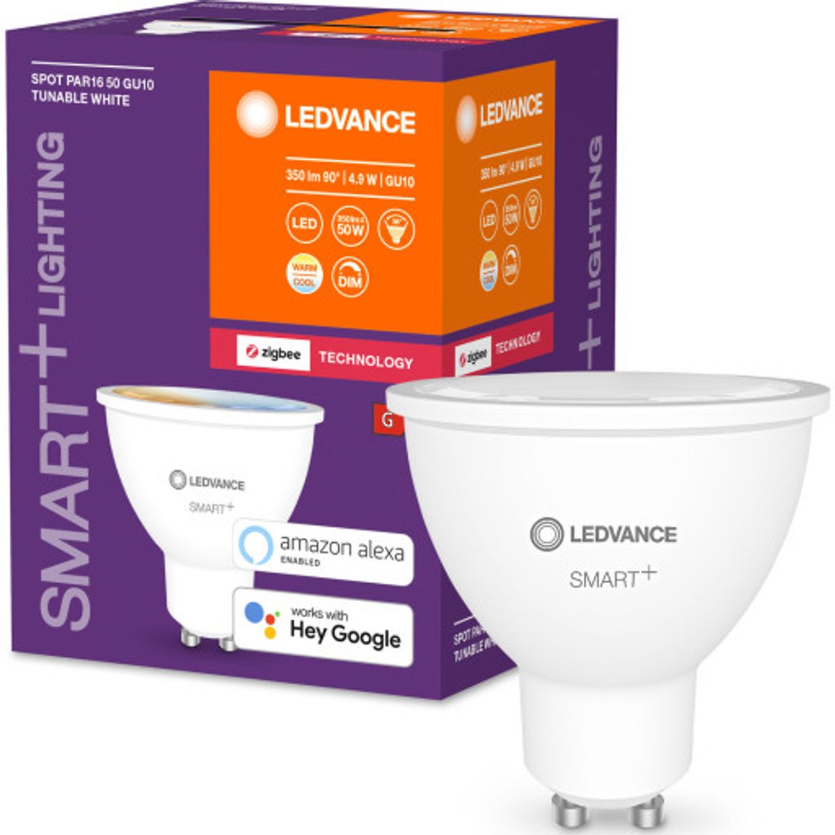 Ledvance Smart+ Zigbee GU10 spotpære, 2700K-6500K , 4,7W