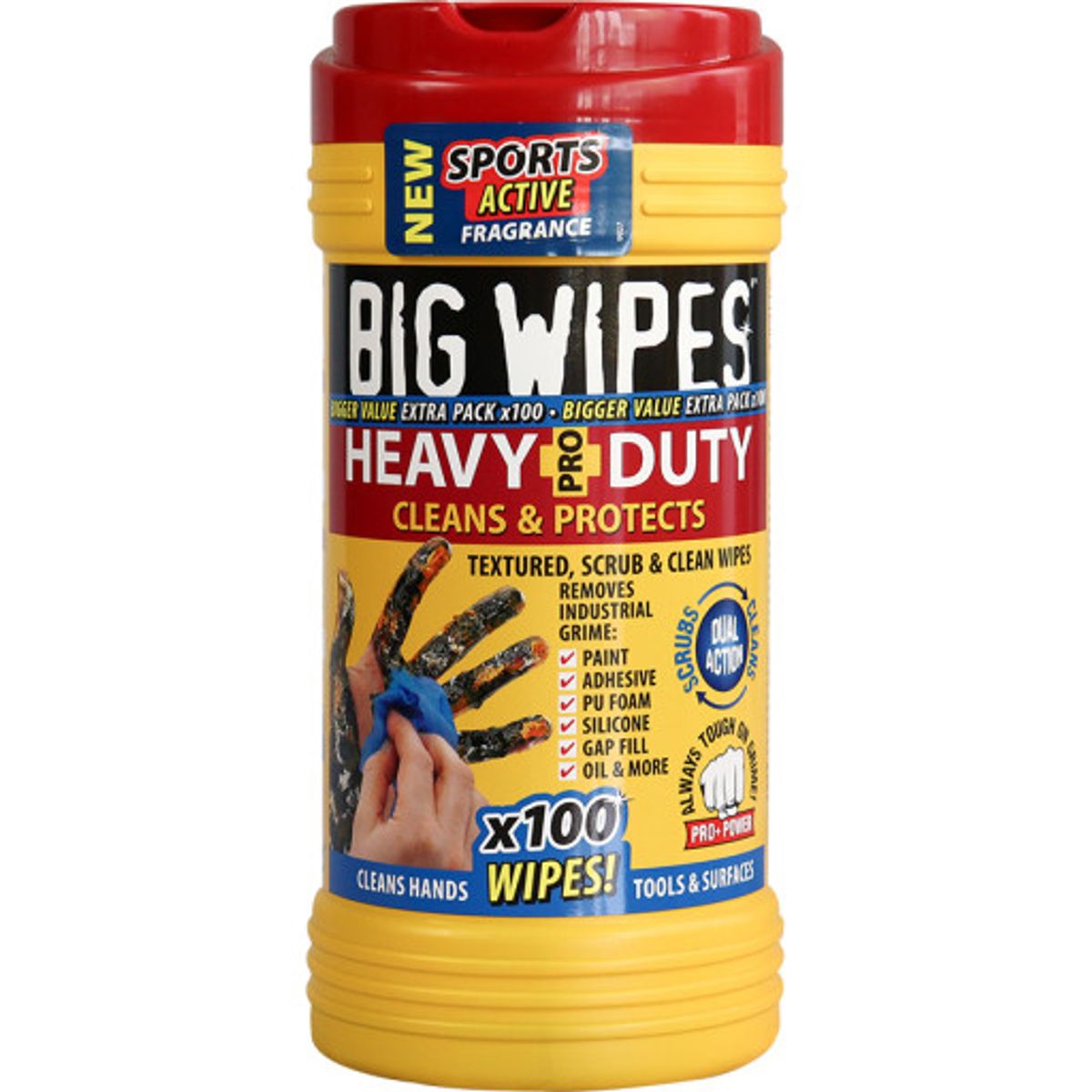 Big Wipes 80stk heavy duty antibakterielle servietter - 80stk