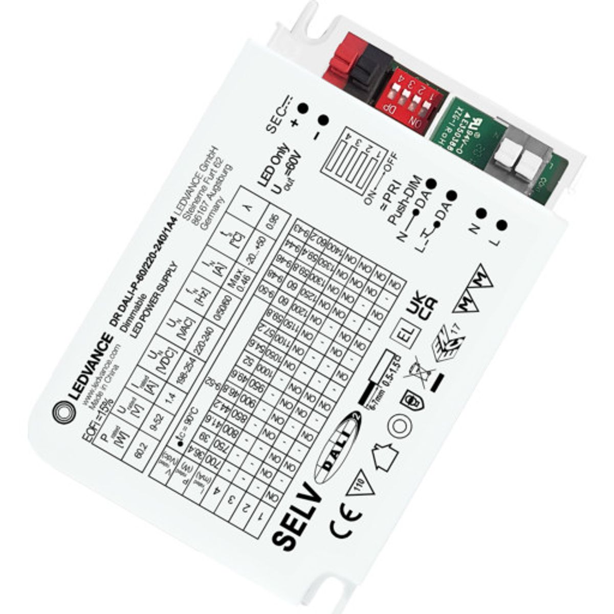 LED driver Performance 60W/700-1400mA DALI