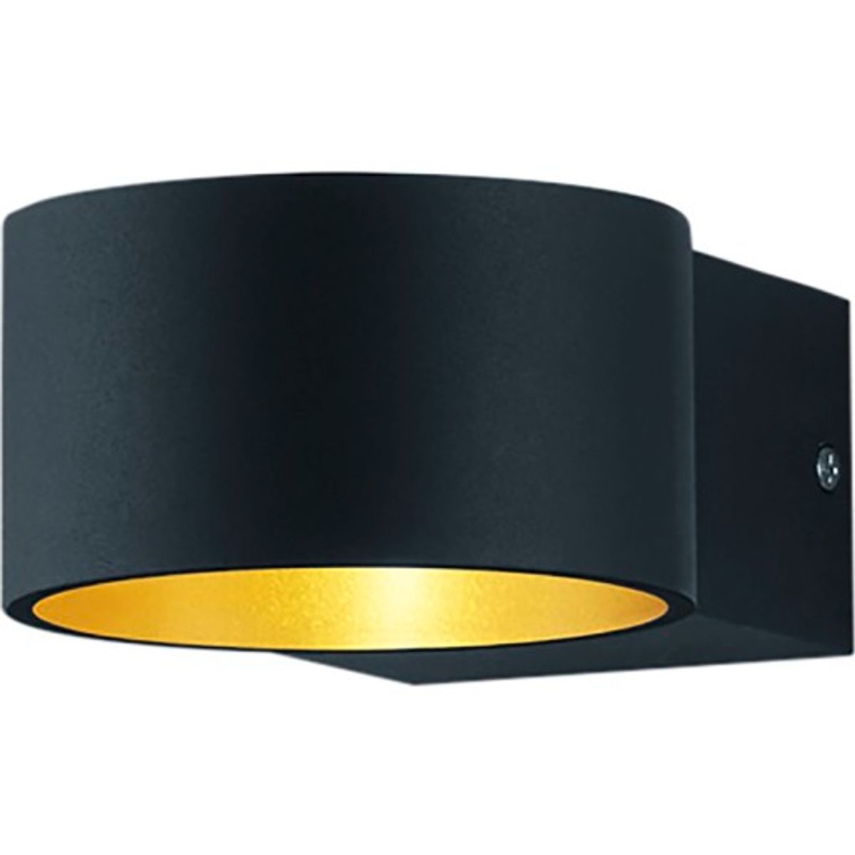 Trio Lighting Lacapo væglampe, sort/guld