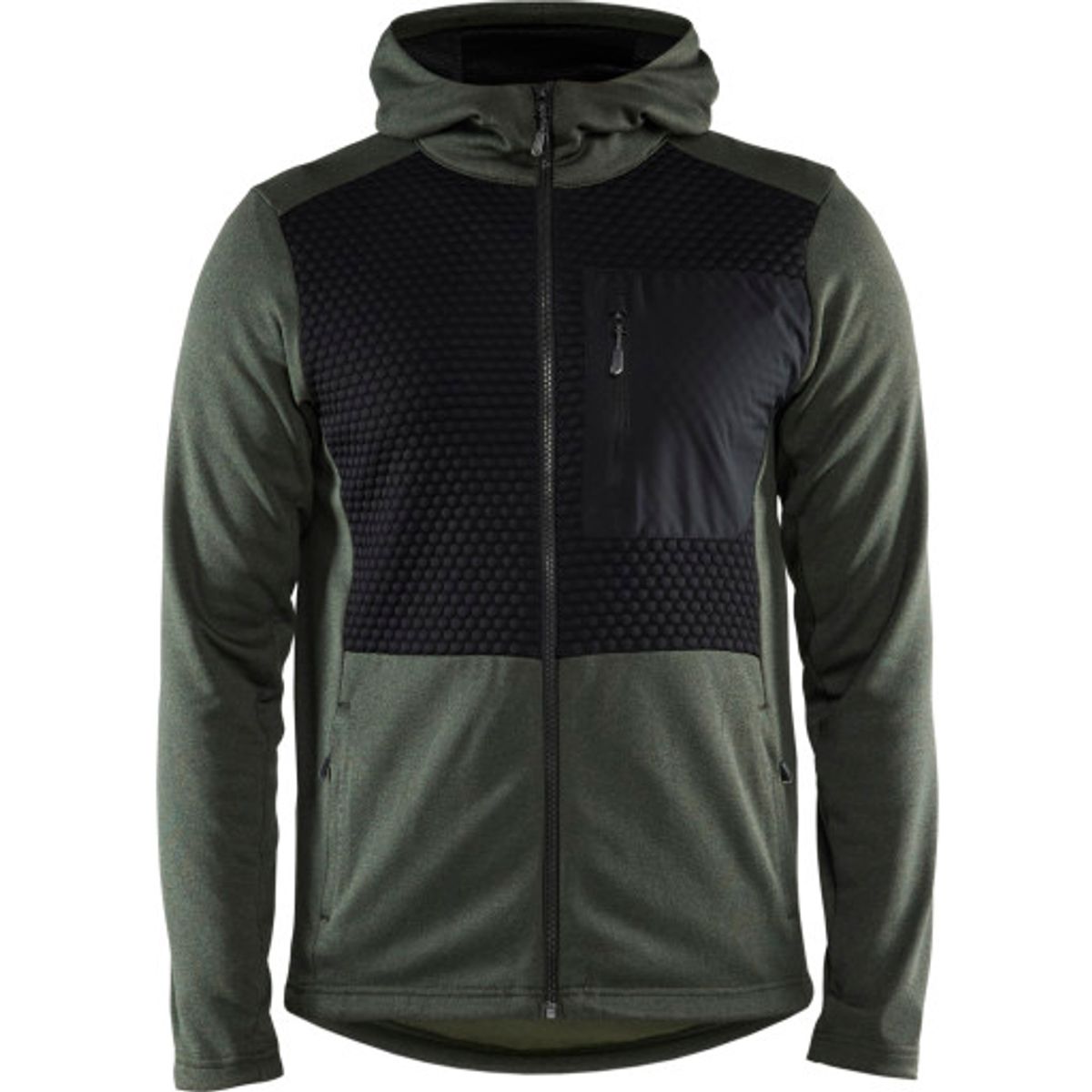 Blåkläder hættetrøje 35402533 full Zip, grøn/sort, str. XL