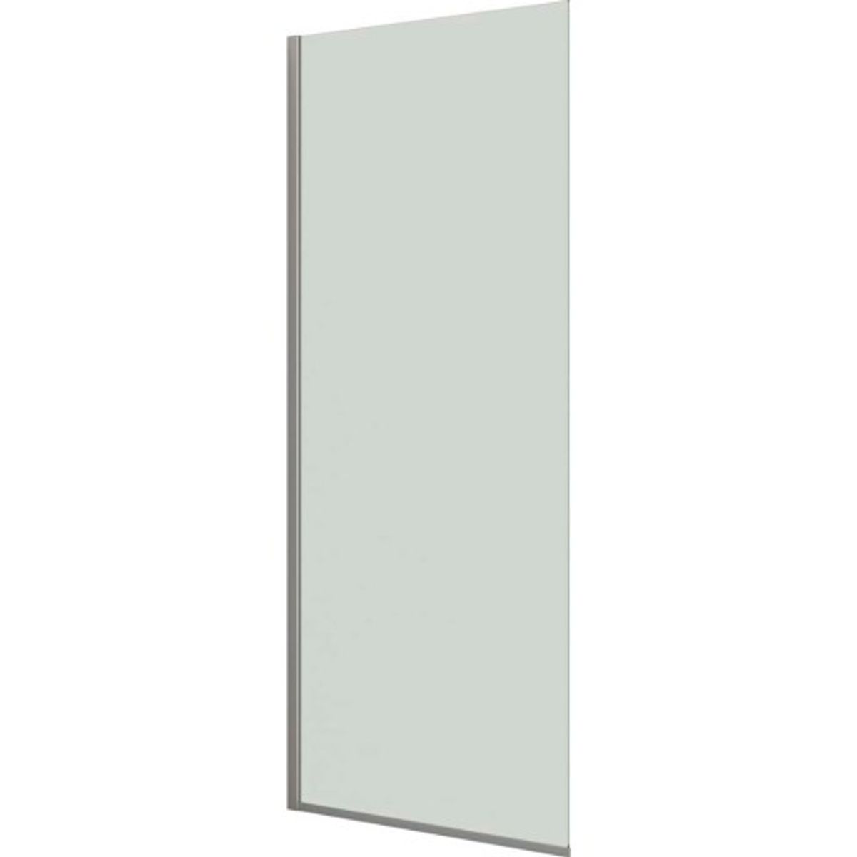 Dansani Match model D brusevæg, 97 cm, klart glas, satin profil