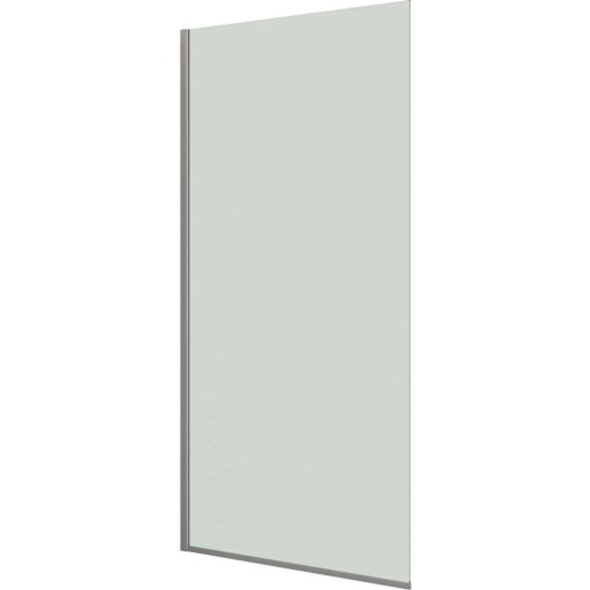 Dansani Match model D brusevæg, 117 cm, klart glas, satin profil