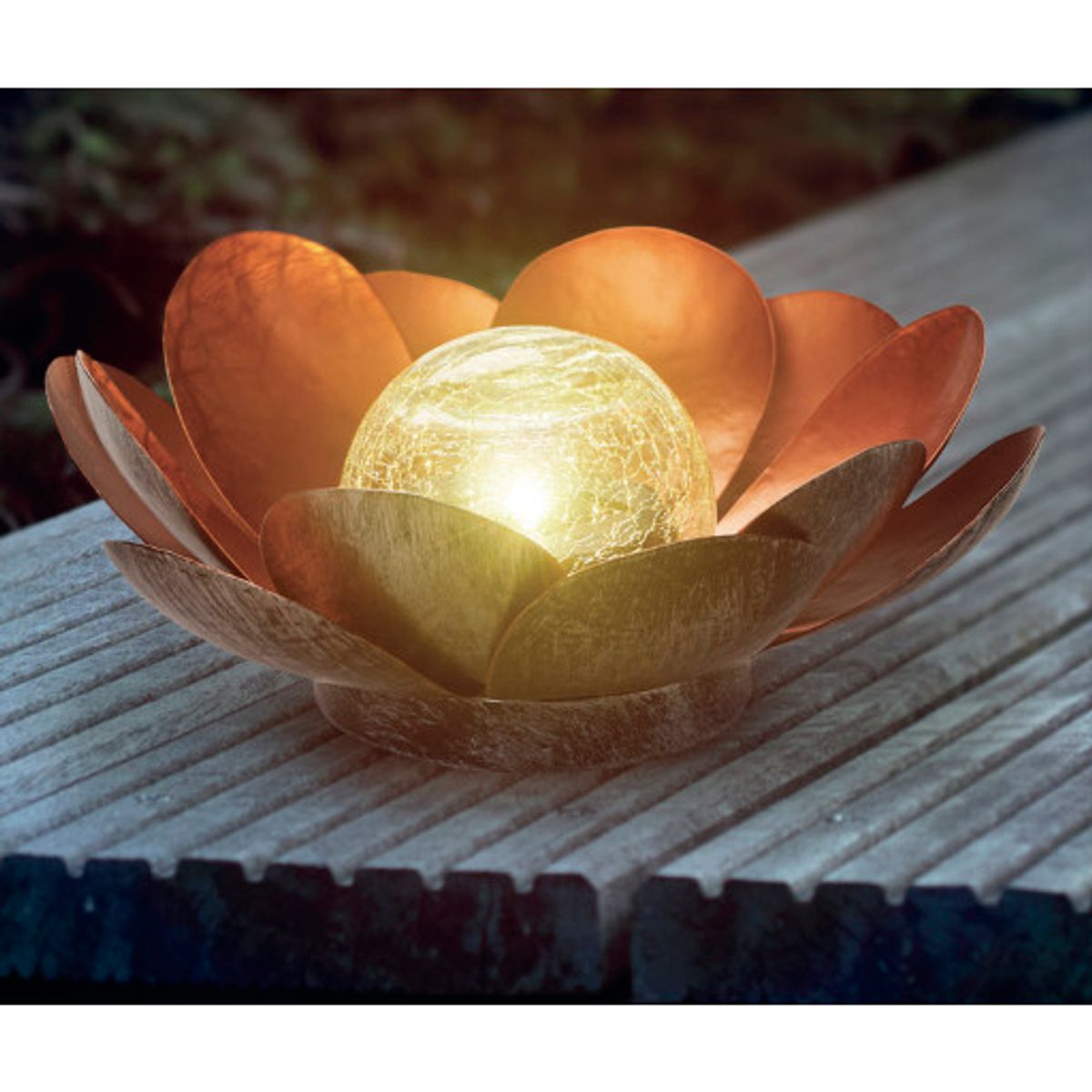 Veli Line Lotus solcelle bordlampe