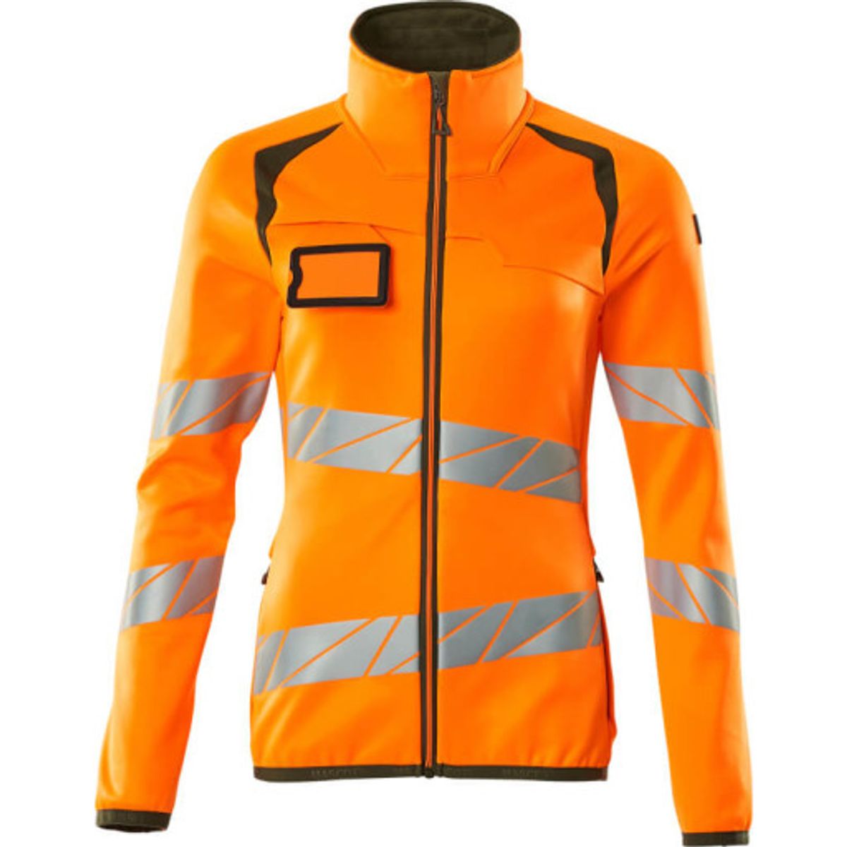 Mascot dame fleecetrøje 19153, High-Vis kl.2 orange/mosgrøn, XL