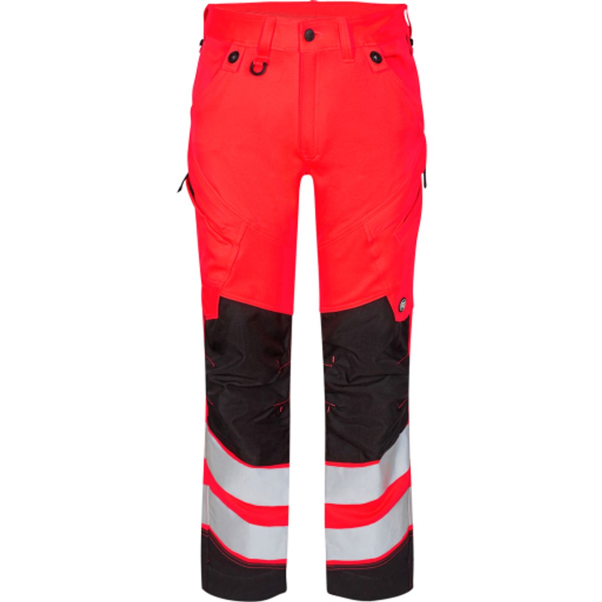 FE Engel stretch buks 2544, High-Vis, kl.2, rød/sort, str. K112