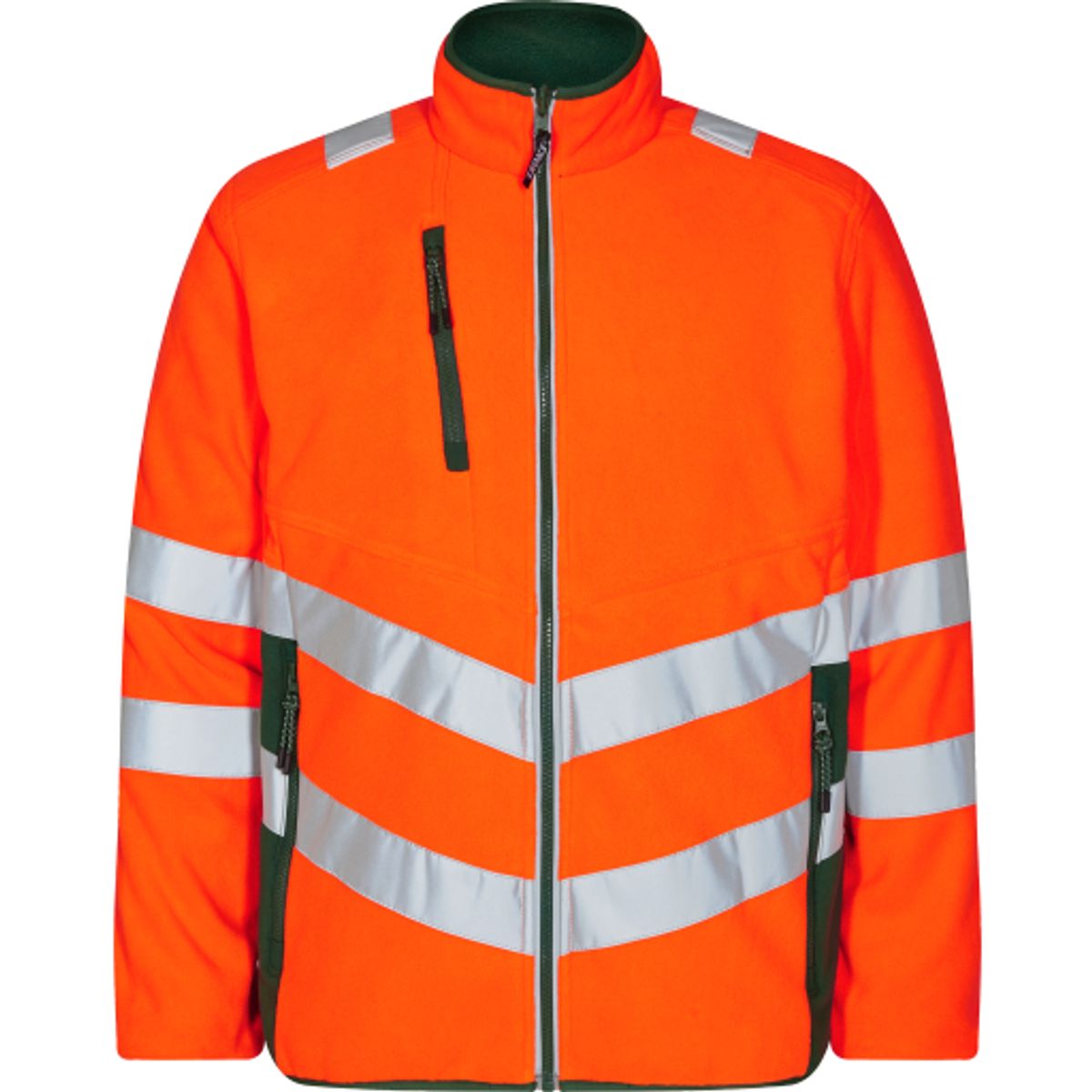 Engel Safety fleecejakke 1192 High-Vis orange/grøn kl.2 str. 3XL