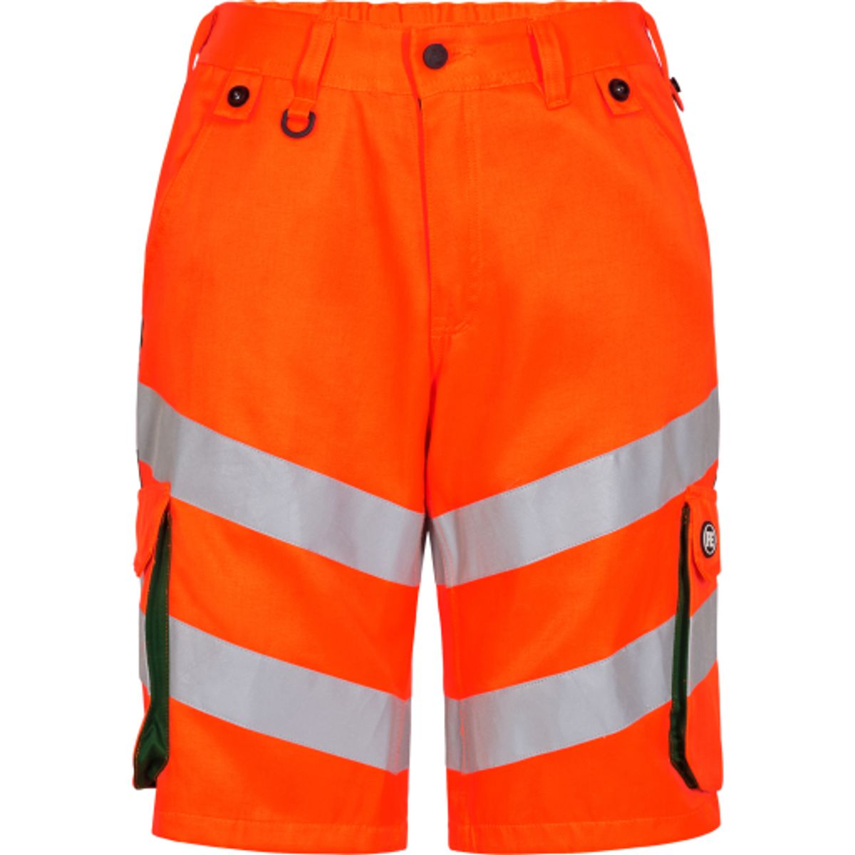 FE Engel shorts 6545-319, High-Vis kl.1 orange/grøn, str. 124