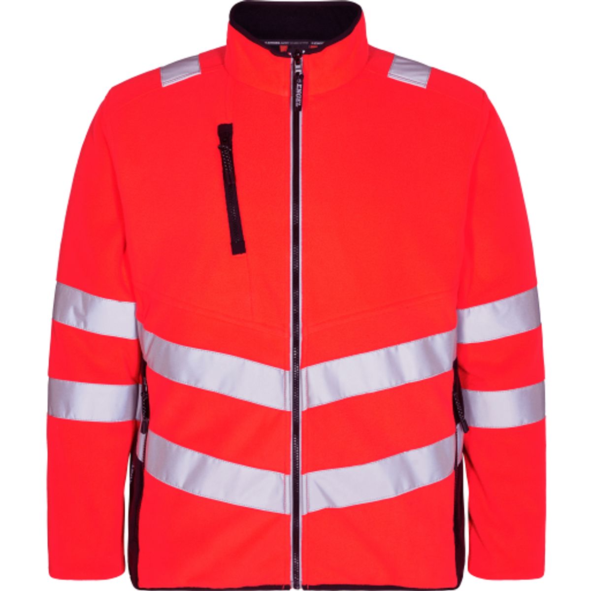 Engel Safety fleecejakke 1192 High-Vis rød/sort kl.2 str. 4XL