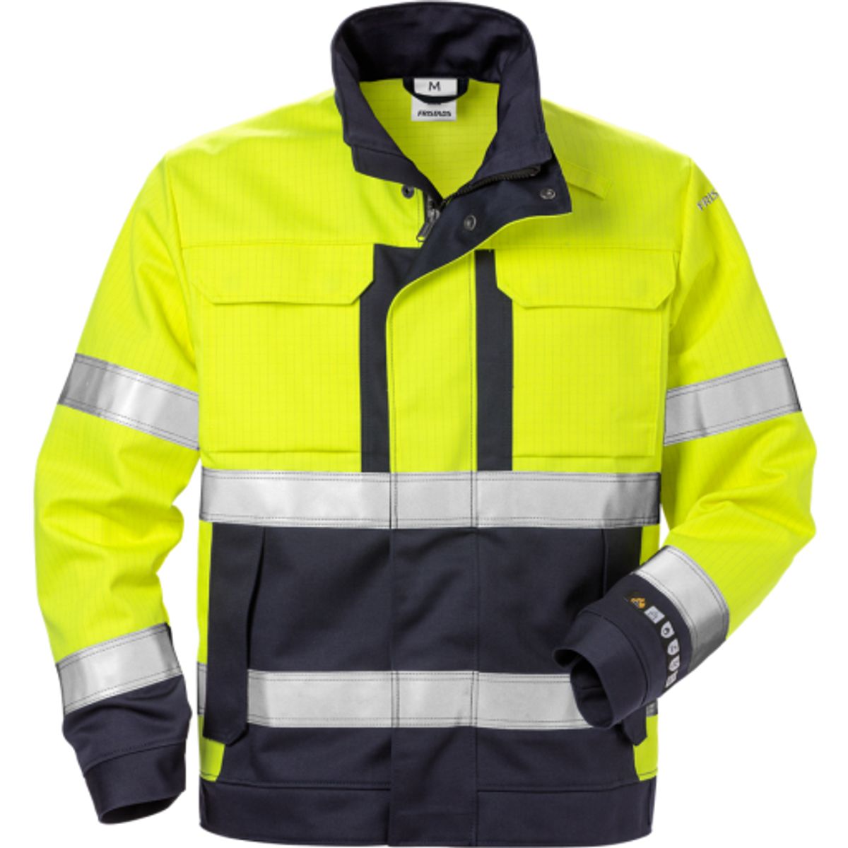 Kansas Flame jakke 125938, High-Vis kl.3 gul/marine, str. 3XL