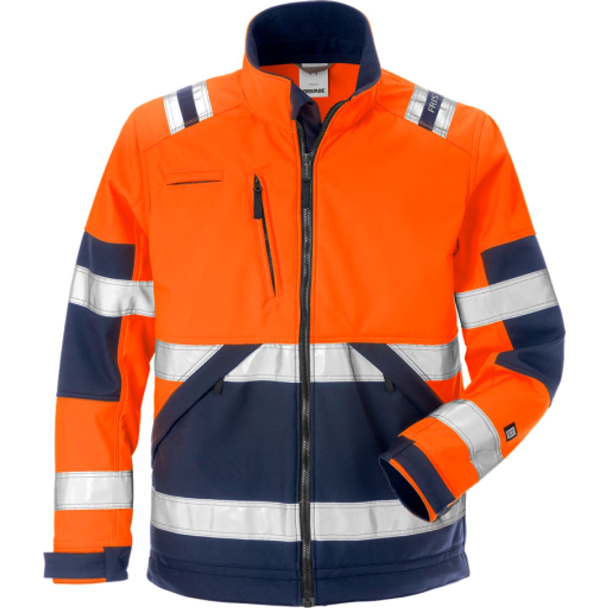 Kansas softshelljakke 125024, High-Vis kl.2 orange/marine, M