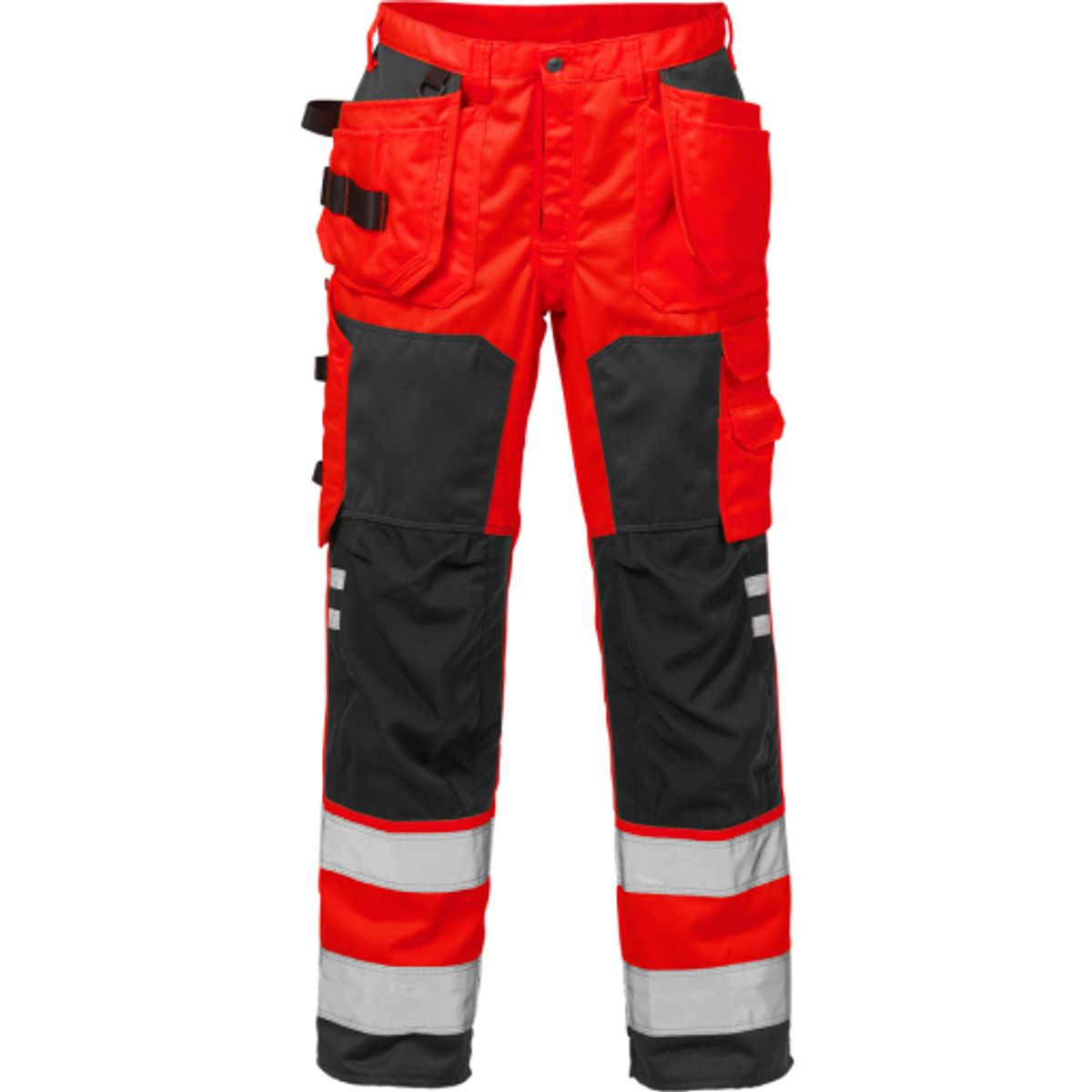 HI-VIS BUKSER KL.2 RØD/SOR 104