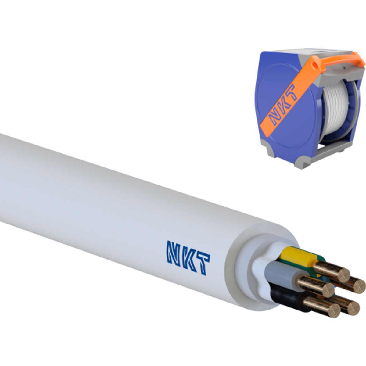 400 meter Kabel HJX/NOIKLX Xtra B2ca 5G1,5 Qaddy Q400, hvid