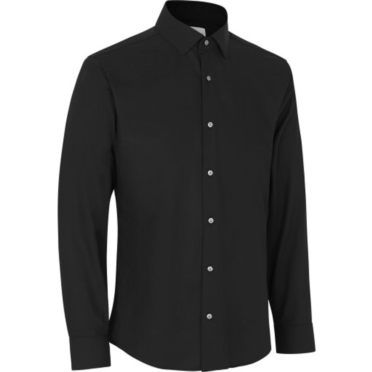 Seven seas hybrid skjorte S51, slim fit, sort, str. l