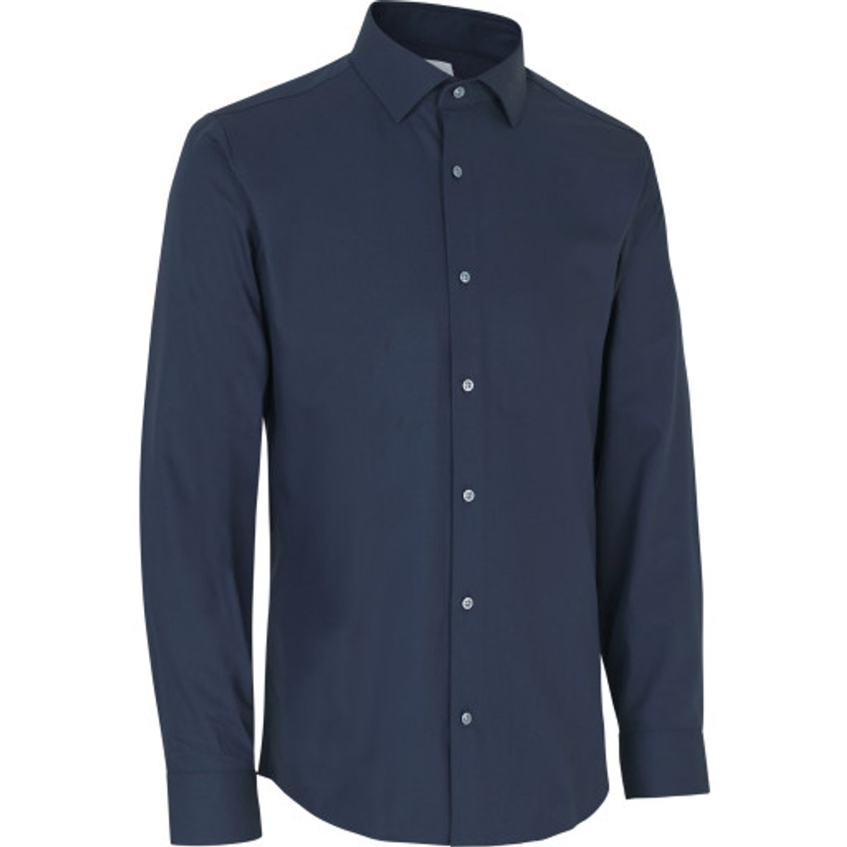 Seven seas hybrid skjorte S51, slim fit, navy, str. s