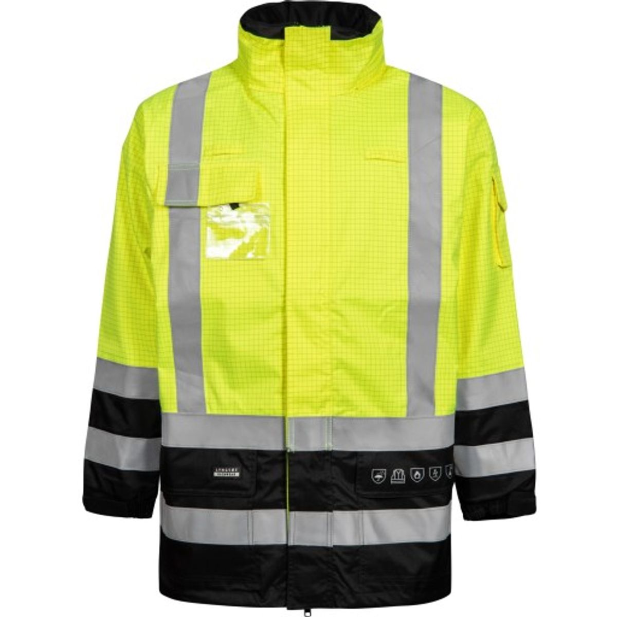 Hi viz åndbar regnjakke 5x-lar