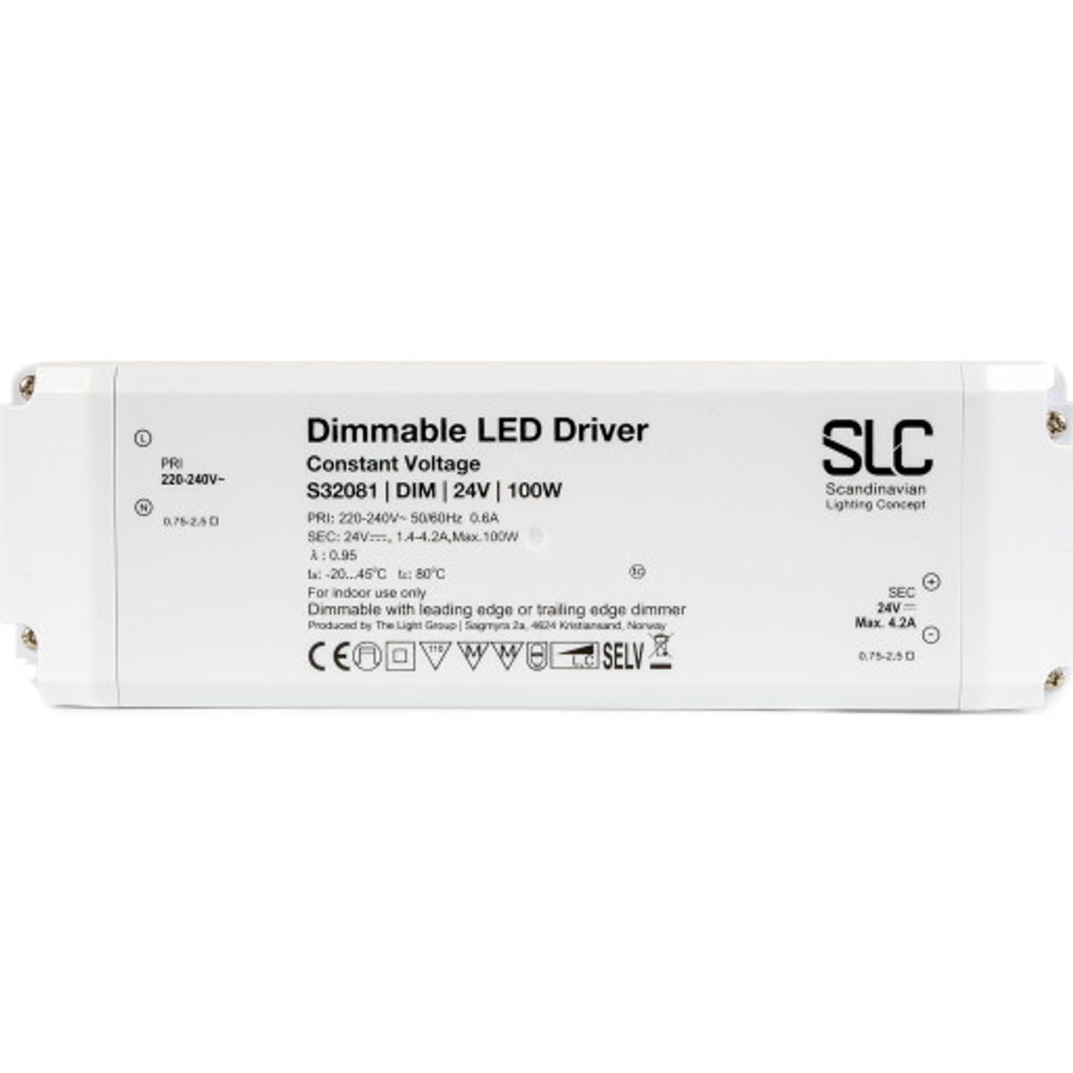 SLC LED driver, dæmpbar, 100W