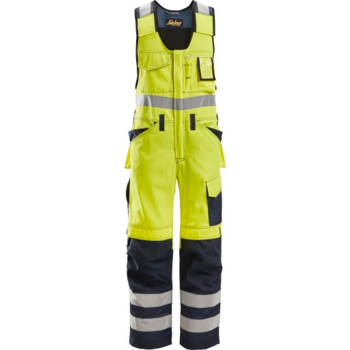 Snickers helbuks 0213, High-Vis kl.2 gul/navy, str. 56