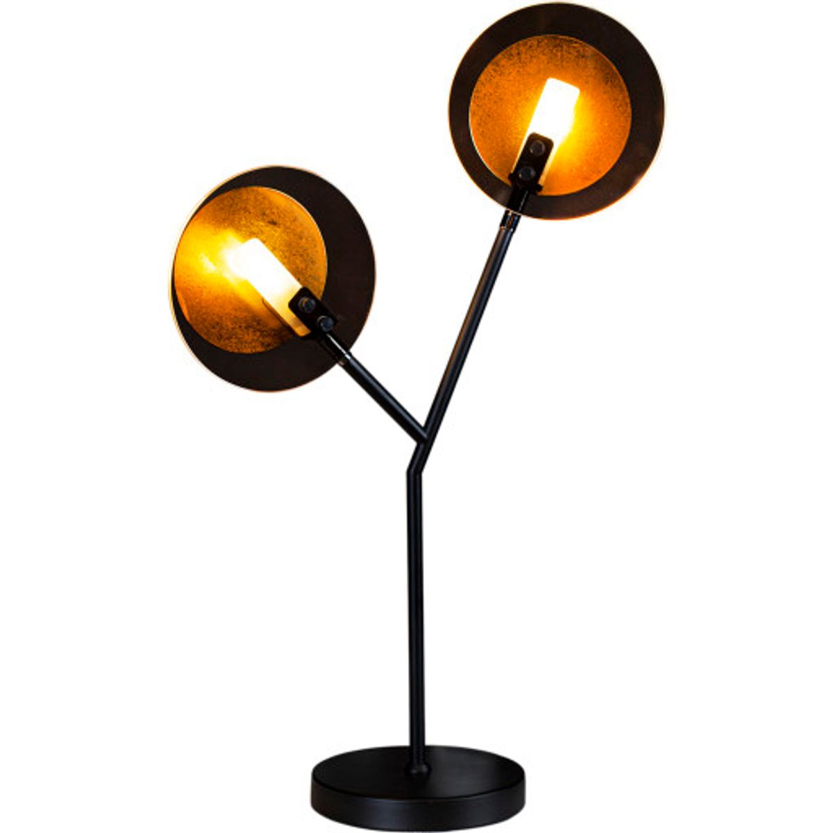 Turno Bordlampe 2xG9, sort med guld reflektor