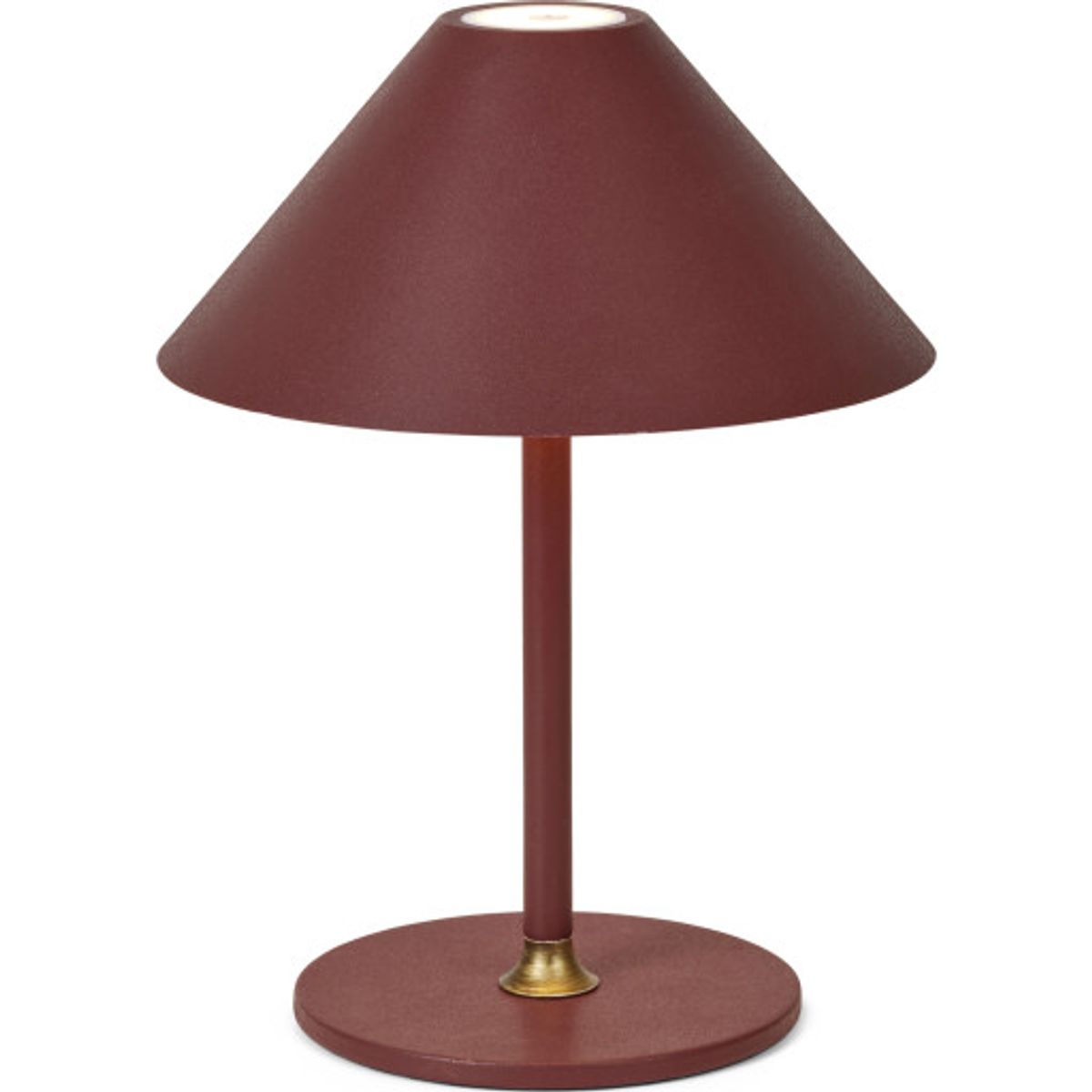 Halo Design Hygge genopladelig bordlampe, H25 cm, mørkerød