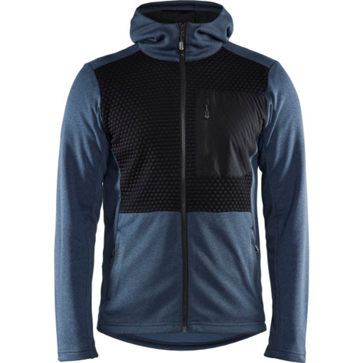 Blåkläder hættetrøje 35402533 full Zip, blå/sort, str. 3XL