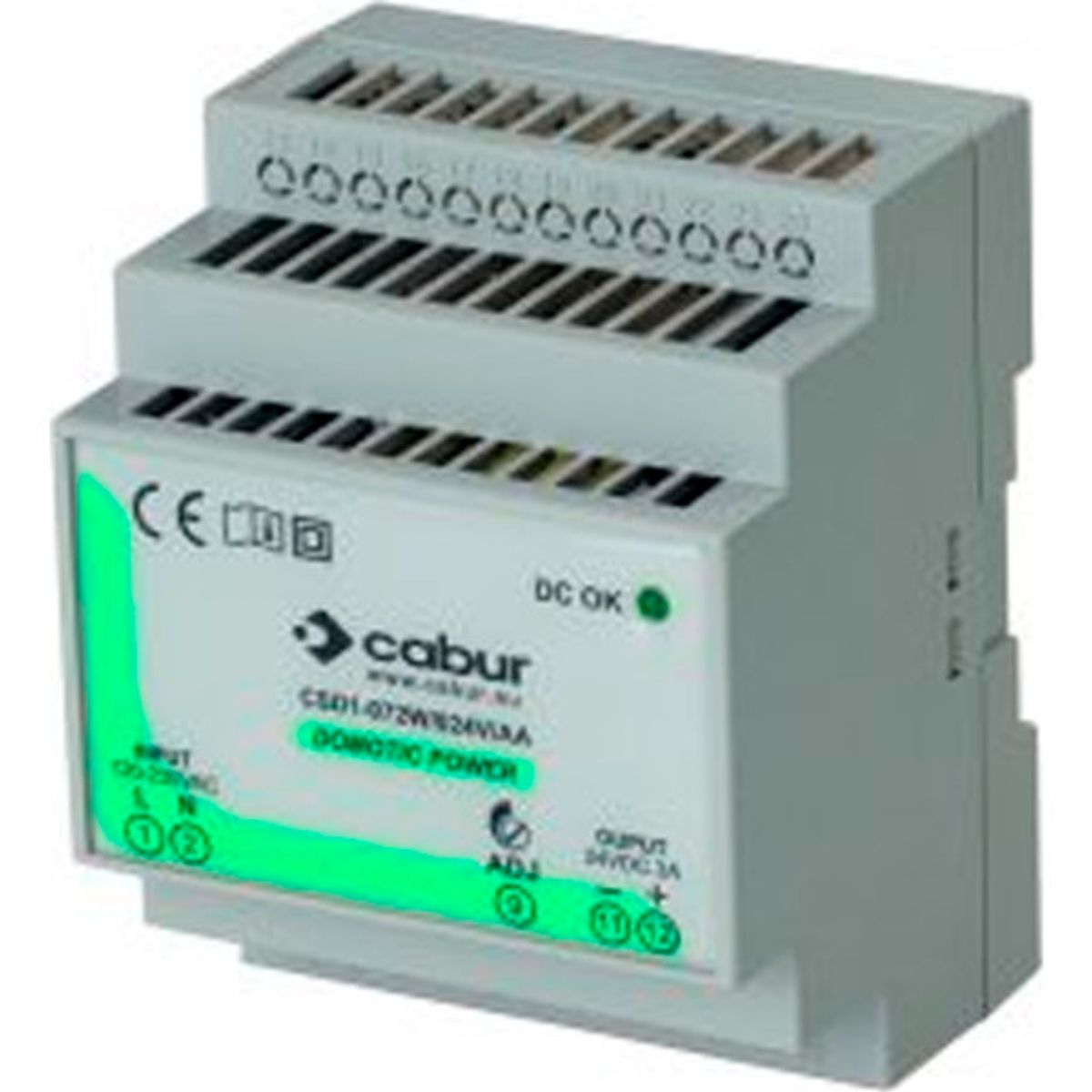 Cabur Strømforsyning 24VDC 3A, 90-264VAC, CSD1072W024VAA