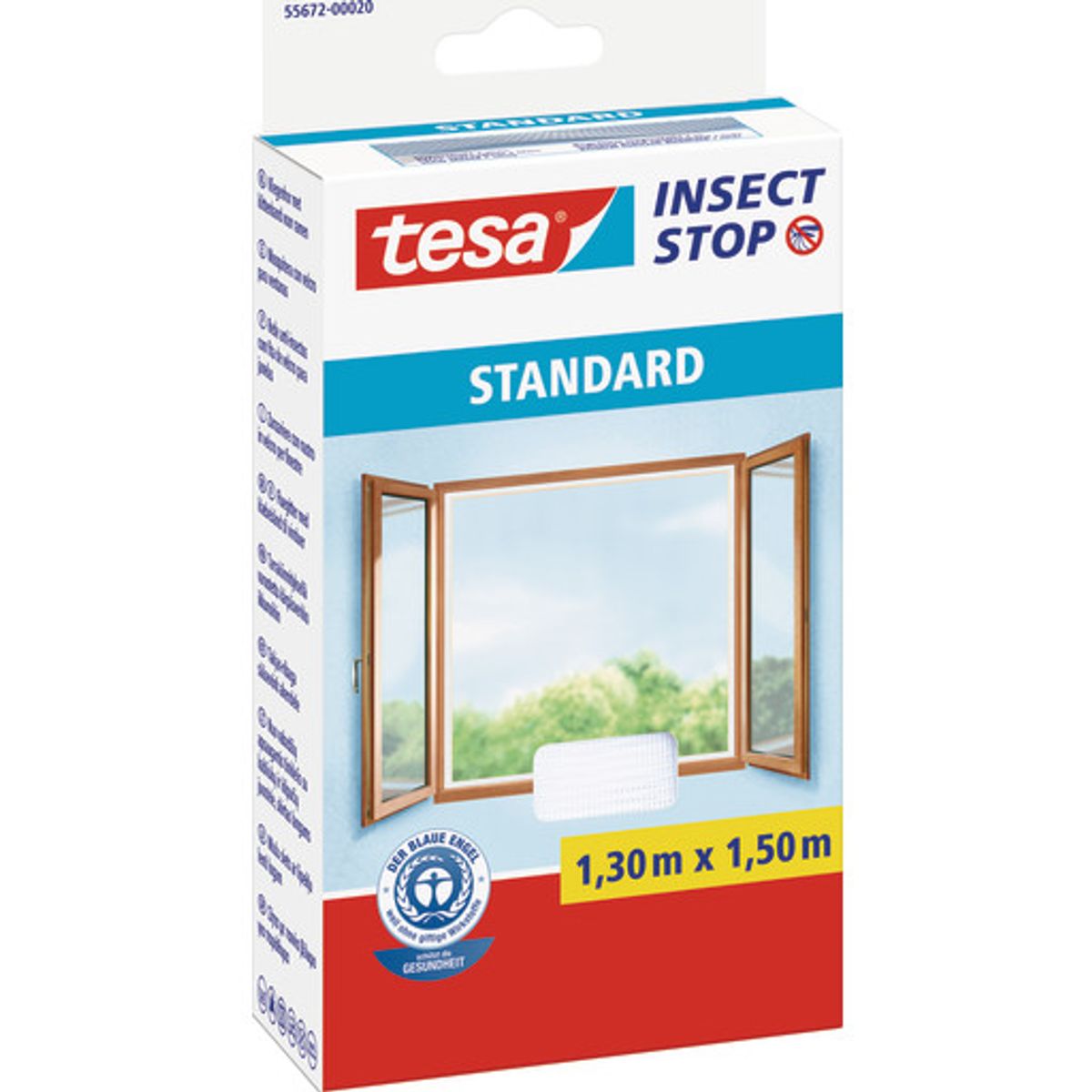 Tesa Insect Stop Standard insektnet, 130x150 cm, hvid