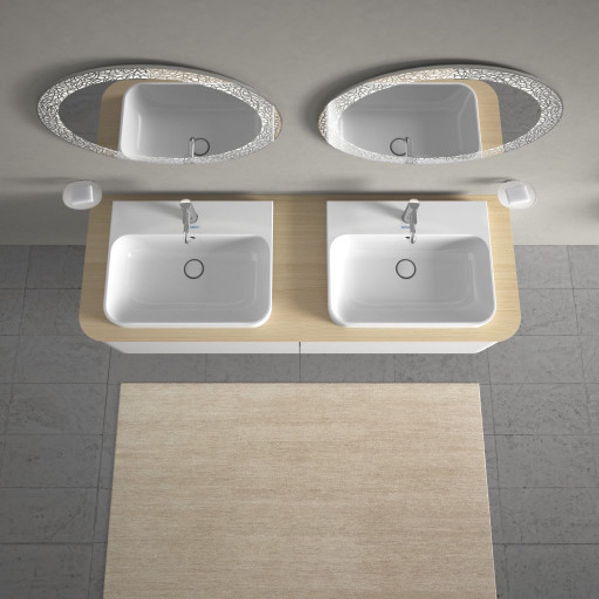 Duravit Happy D.2 håndvask, 60x46 cm, hvid