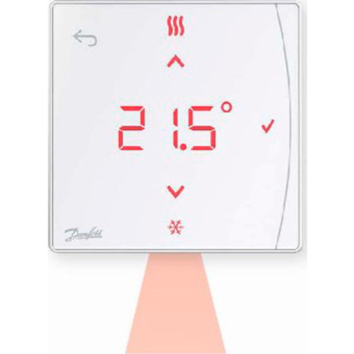 Danfoss Icon2 Sensor trådløs rumtermostat med display og Infrarød gulvføler, hvid